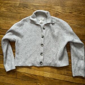 Jessica Simpson Light Gray Button-Up Cardigan